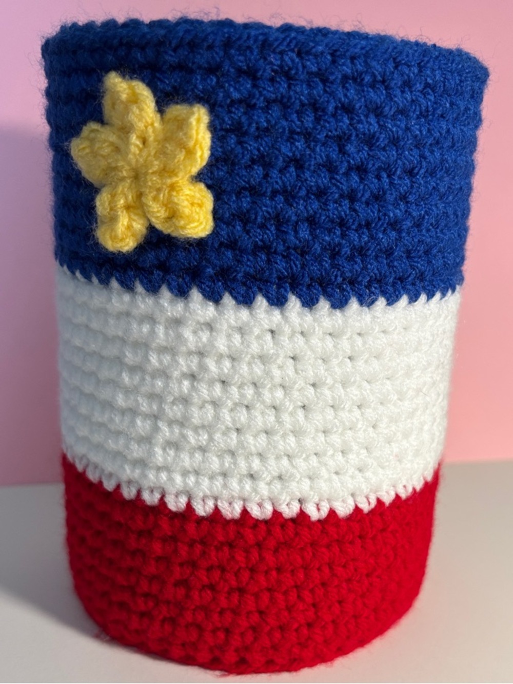 Acadian crochet Pencil Holder